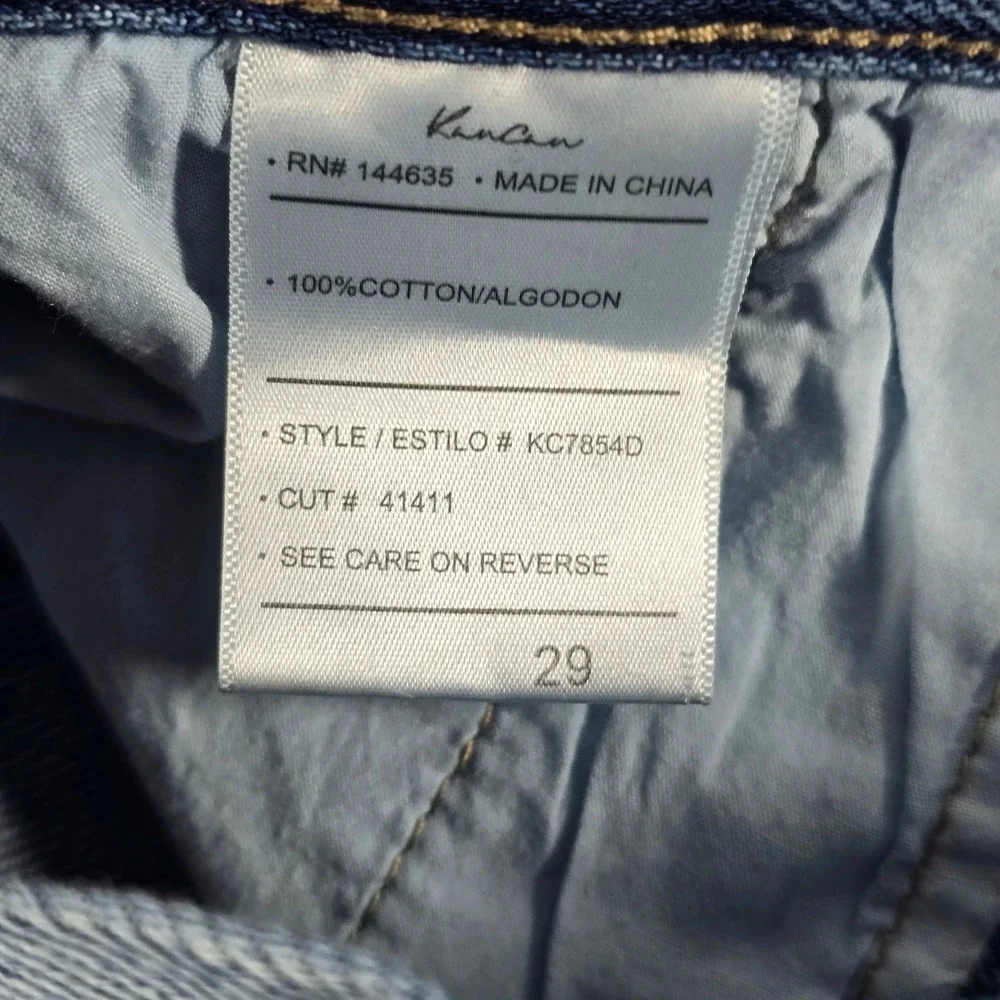 KanCan Women Medium Wash Cuffed Denim Shorts‎ KC7854D Size 29